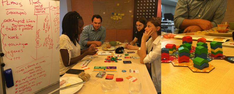 Whiteboard and Datopolis game players - open data Wellington meetup, Feb 2019.