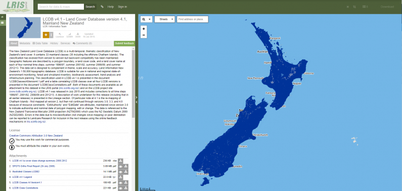 Land Cover Database - data.govt.nz